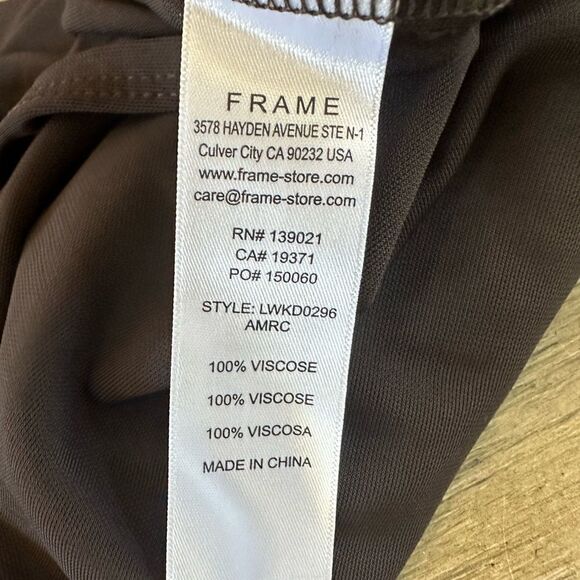 FRAME Delicate Knot Crepe Midi Dress Small - Picture 7 of 11